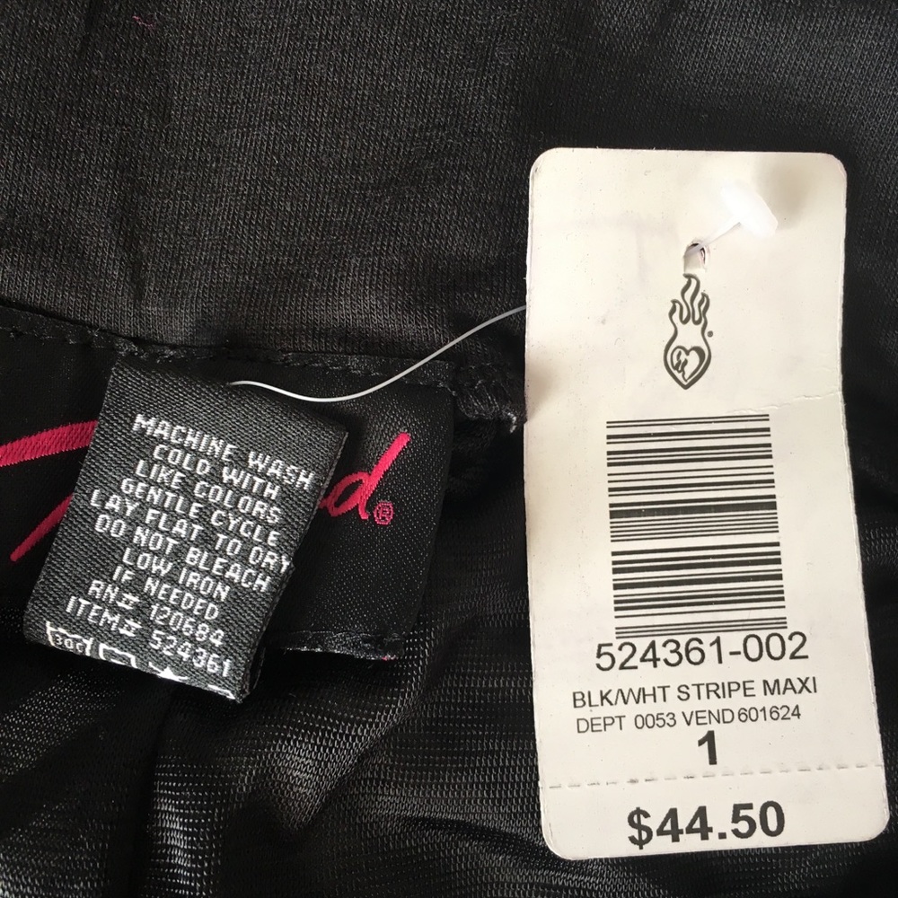 -SOLD- Torrid Black and White Striped Maxi Skirt - Picture 5 of 7